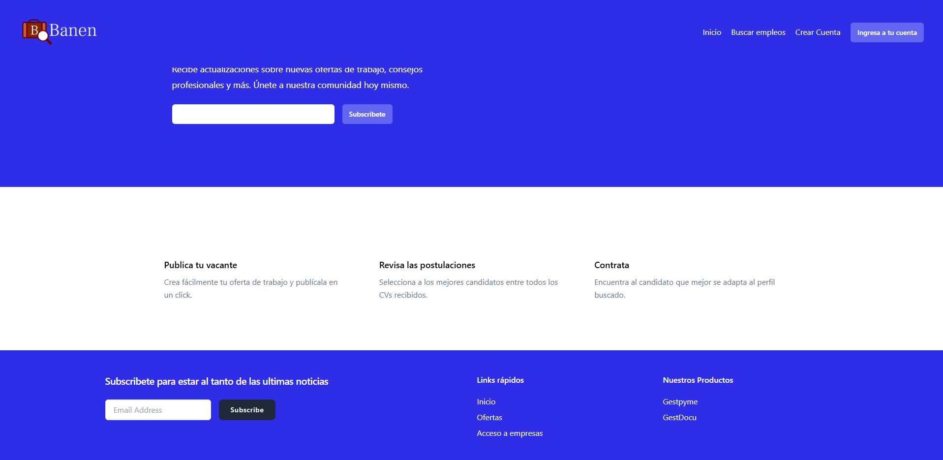 Panel de administración